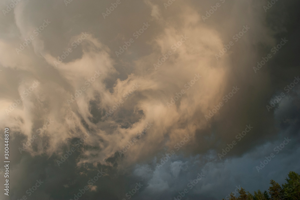 Obraz premium Thunderclouds before the storm. Rain clouds.