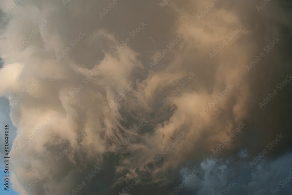 Thunderclouds before the storm. Rain clouds.