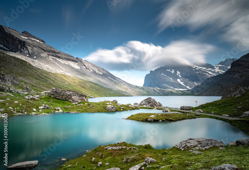 Obraz na płótnie Daubensee im Kanton Wallis, Gmeinde Leukerbad/ Schweiz
