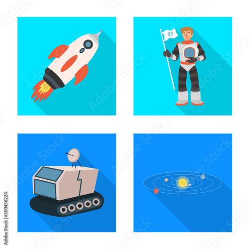 Wallpaper Mural Isolated object of science and cosmic symbol. Collection of science and technology vector icon for stock. Torontodigital.ca