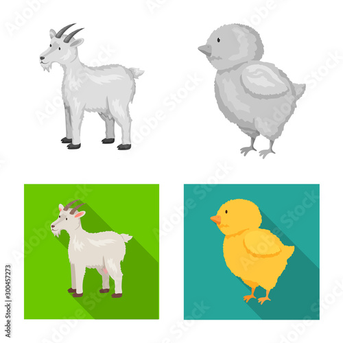 Vector design of breeding and kitchen symbol. Set of breeding and organic stock symbol for web.