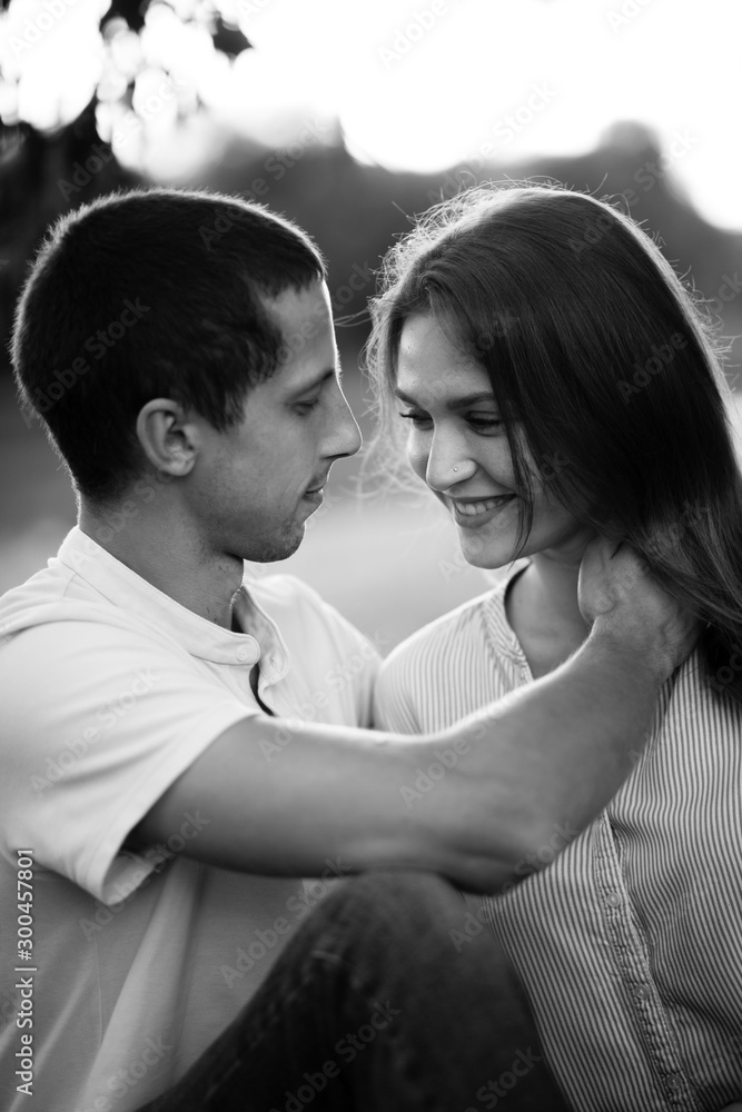 A couple in love kissing.Portrait photos A couple in love kissing.Portrait photos