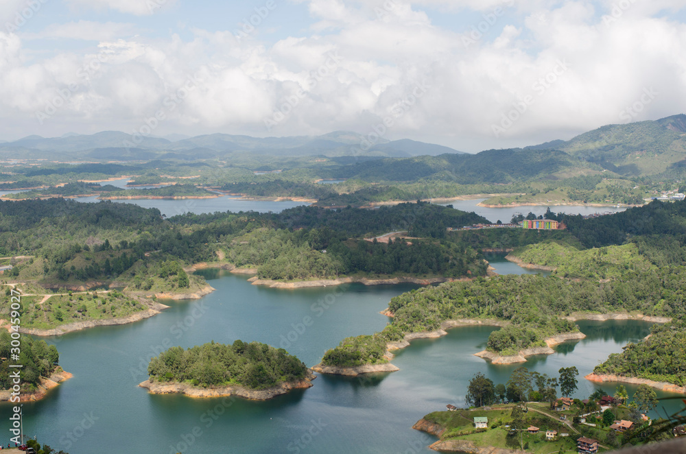 Guatapé reservoir seen from the viewpoint of Piedra del Peñol