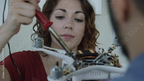 Wallpaper Mural Woman's Face Engineering A Drone In A Tech Startup In Silicon Valley Torontodigital.ca