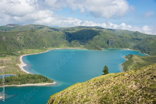 Fototapeta Naklejka Na Ścianę i Meble -  Fogo Lagoon on Sao Miguel Island in the Azores