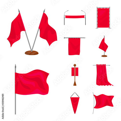 Isolated object of promotional and textile icon. Collection of promotional and white vector icon for stock.