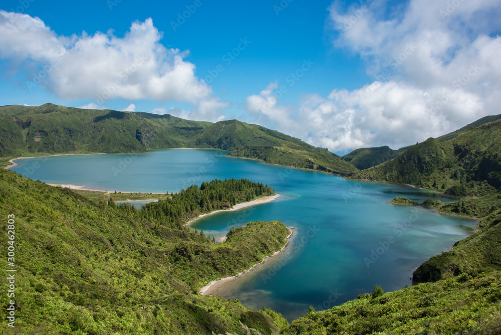 Fogo Lagoon on Sao Miguel Island in the Azores