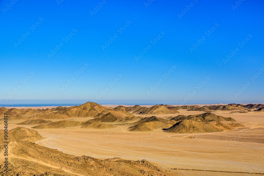 Mountains in arabian desert not far from the Hurghada city, Egypt