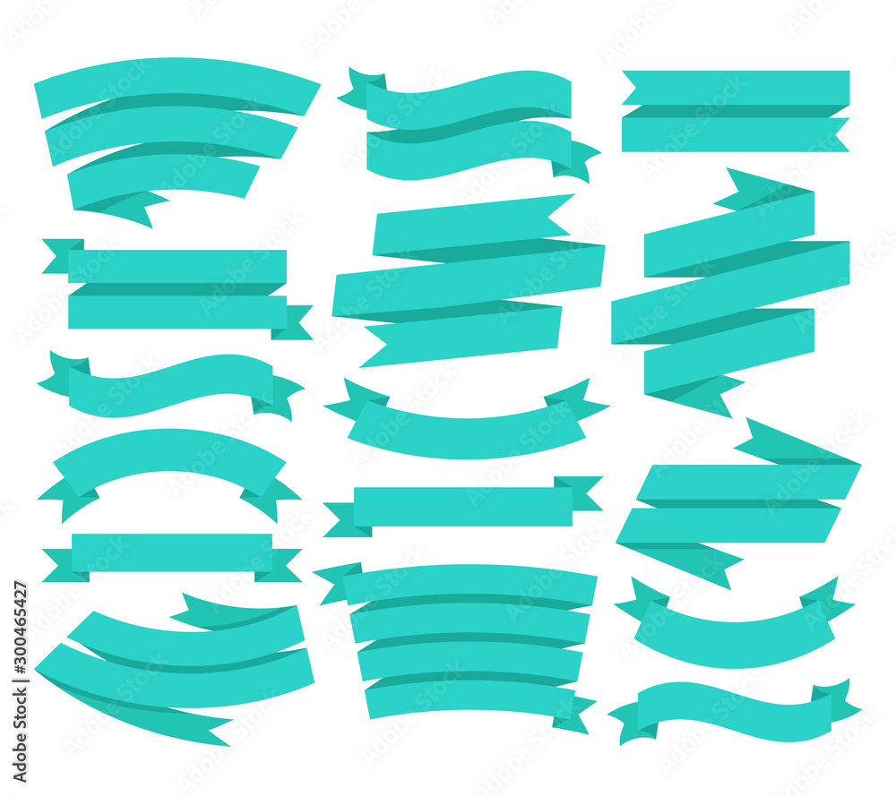 Ribbons set. Flat design graphic elements. Vector banners Ribbons set. Flat design graphic elements. Vector banners