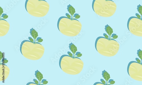 Fototapeta Naklejka Na Ścianę i Meble -  Seamless blue background with cherubs with shadow. Vector  illustration design with vegetables for template.
