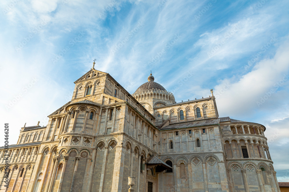 Cathedral in the famous Pisa's Cathedral Square, Square of Miracles (Piazza dei Miracoli)