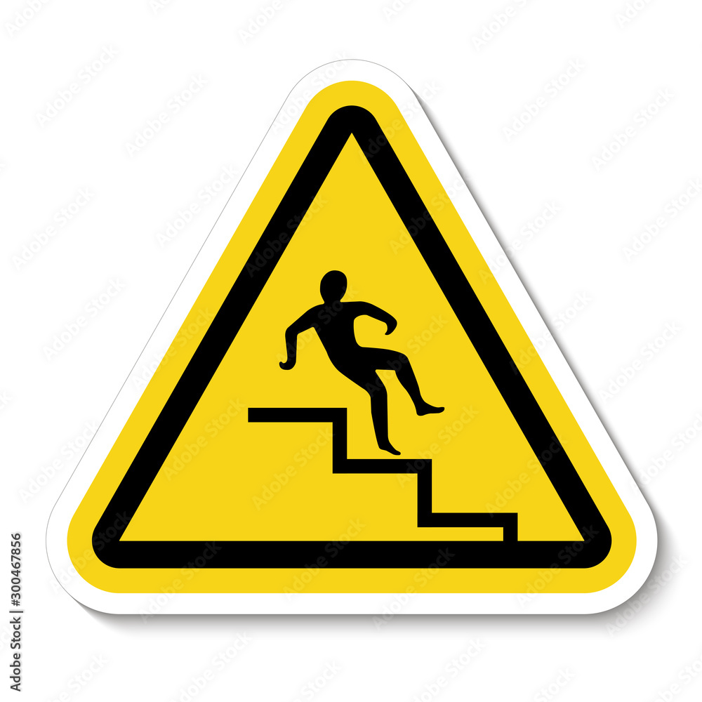 Beware Step Symbol Isolate On White Background,Vector Illustration EPS.10 Beware Step Symbol Isolate On White Background,Vector Illustration EPS.10