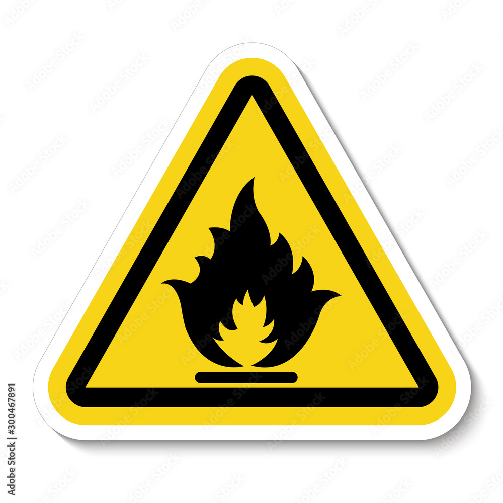 Beware Flammable Gas Symbol Isolate On White Background,Vector Illustration EPS.10 Beware Flammable Gas Symbol Isolate On White Background,Vector Illustration EPS.10