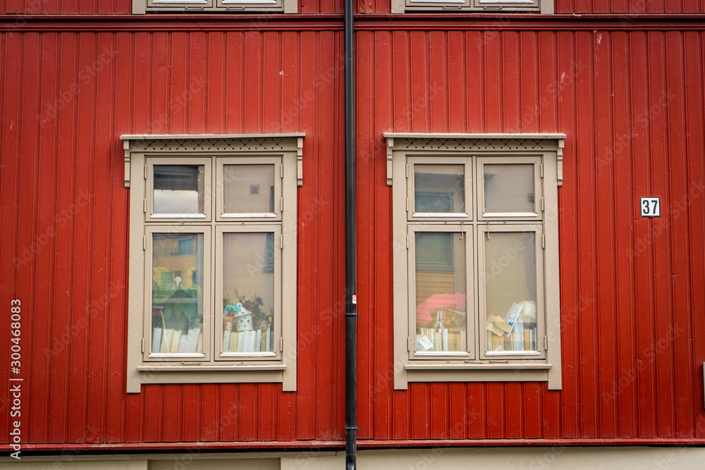 colorful traditional house fassade in scandinavia colorful traditional house fassade in scandinavia