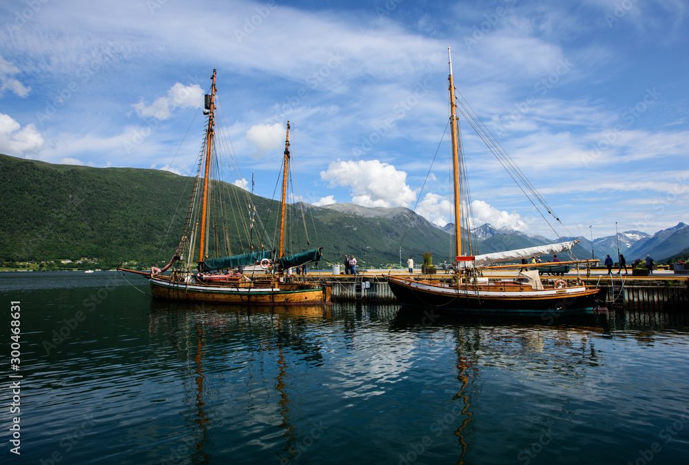 Scenic view of Storfjord shoreline