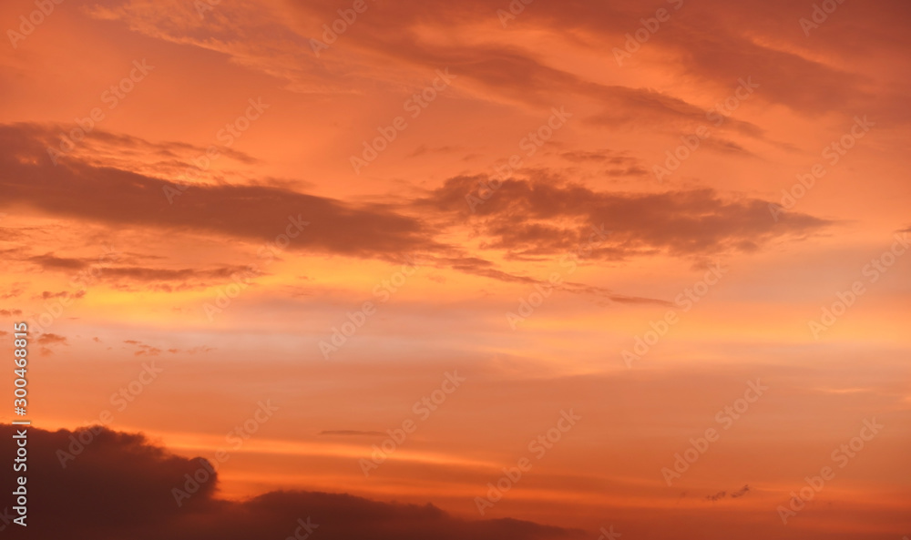 Orange and pink sky after sunset - can be used as background