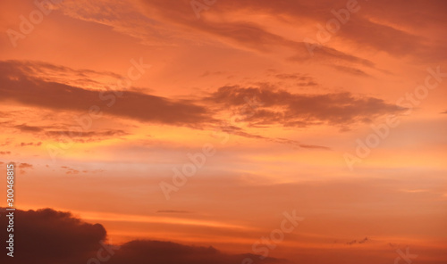 Orange and pink sky after sunset - can be used as background