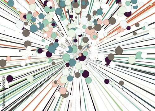 Colorful Lines Random Distribution Computational Generative Art background illustration