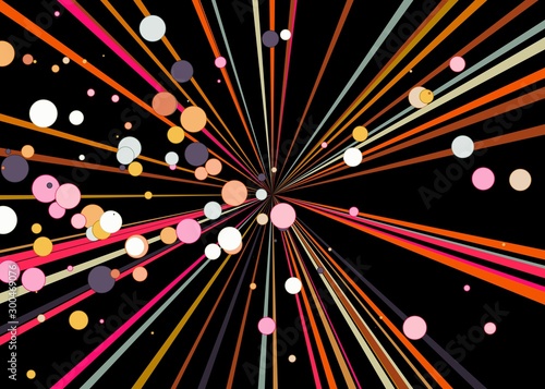Colorful Lines Random Distribution Computational Generative Art background illustration