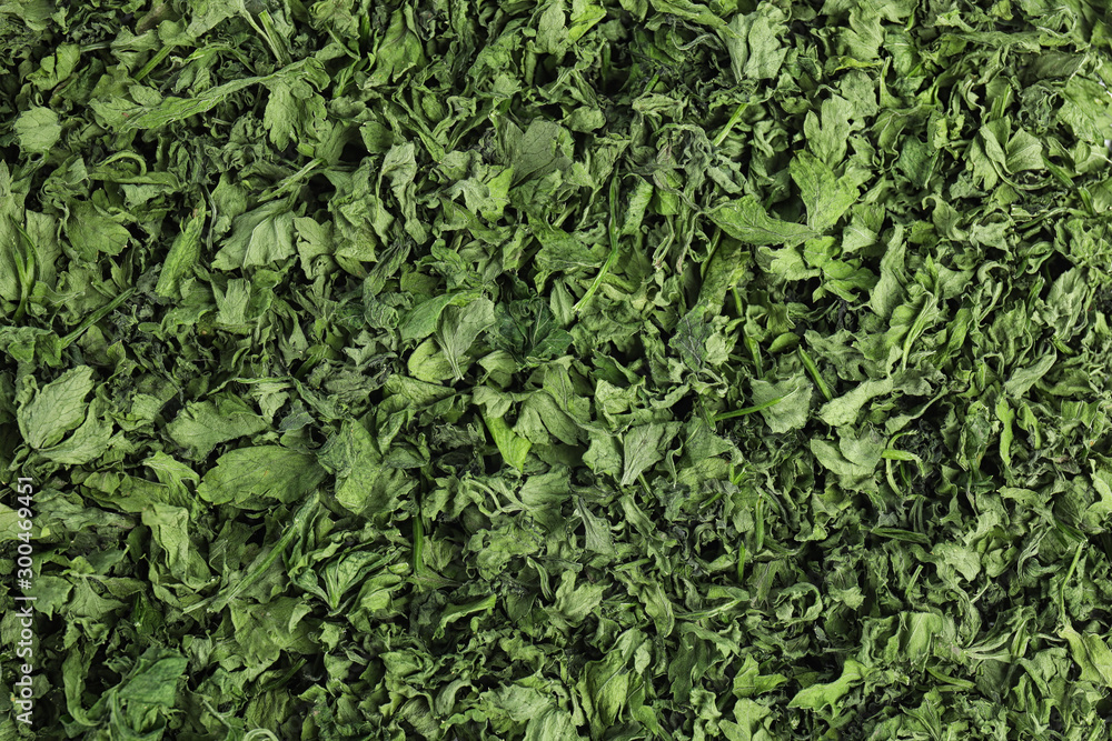 Heap of dried parsley as background, top view Heap of dried parsley as background, top view