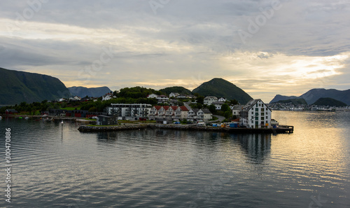 Alesund in sunset