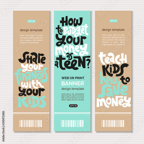 Kid finance lettering