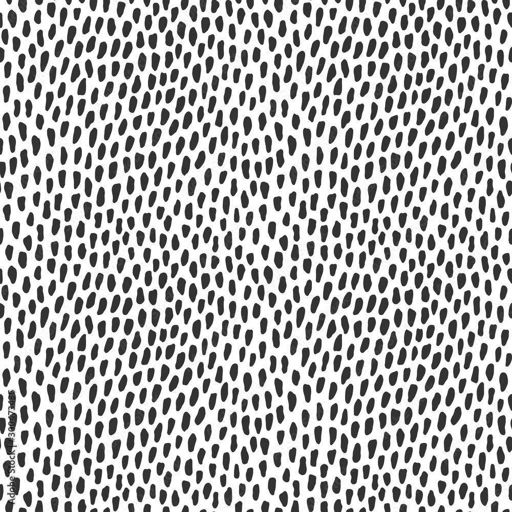 Vector hand drawn seamless dot pattern with short vertical brushstrokes. - obrazy, fototapety, plakaty 