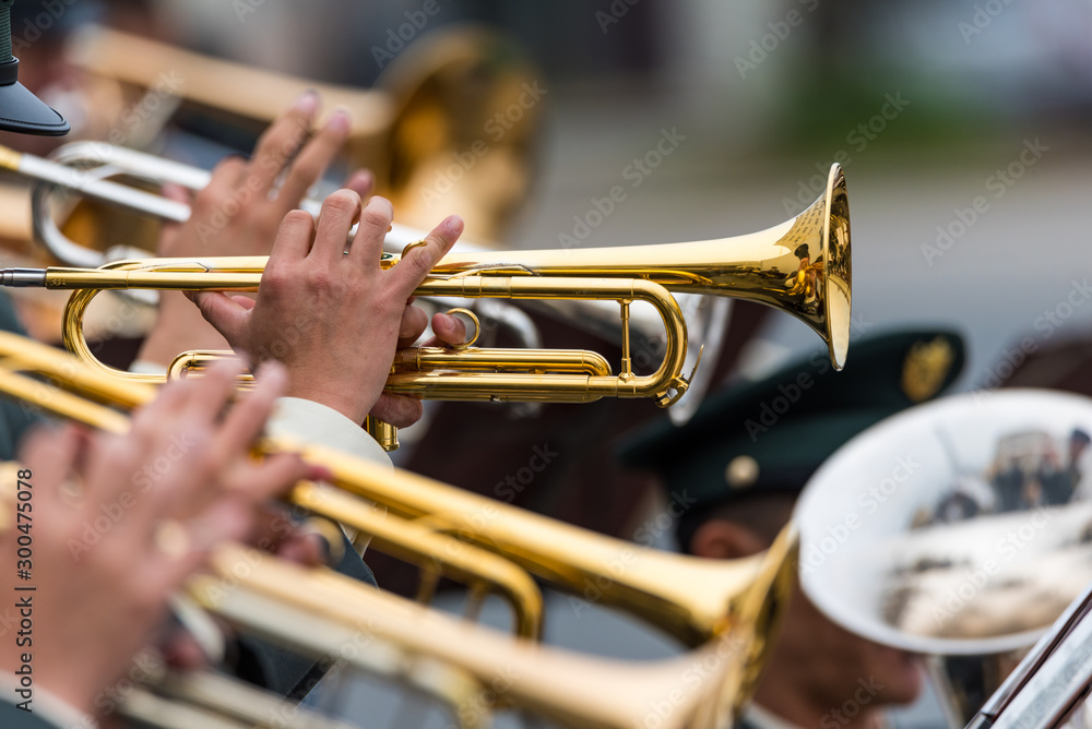 Obraz premium トランペットの演奏