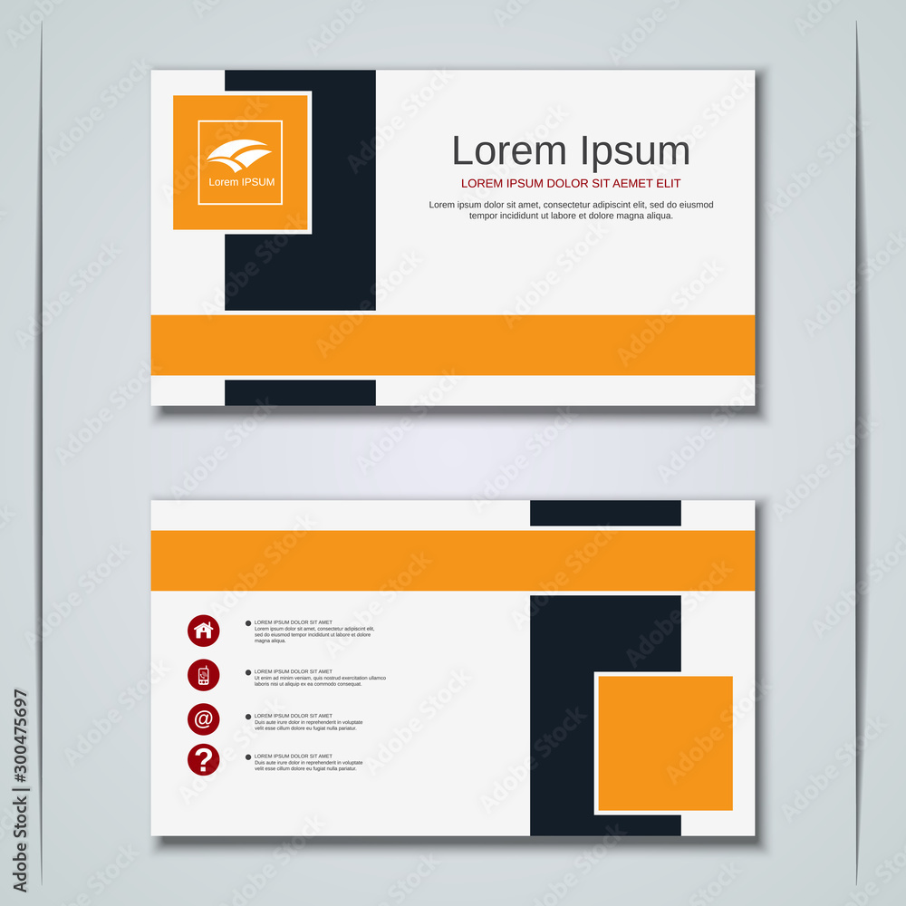 Fototapeta premium Modern business visiting card vector design template