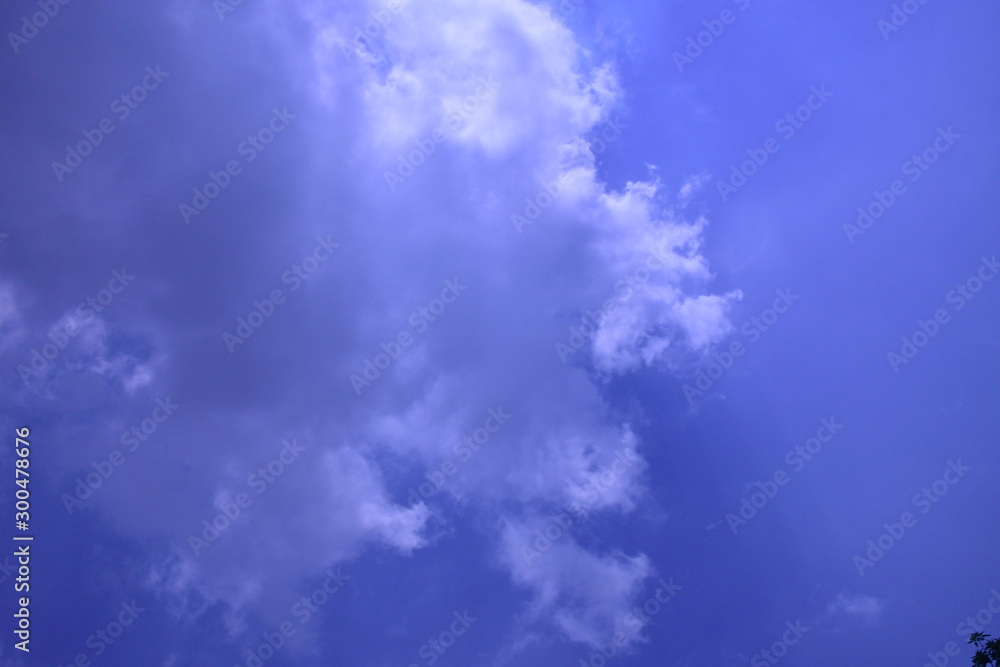 Fototapeta premium Background, sky blue with soft clouds