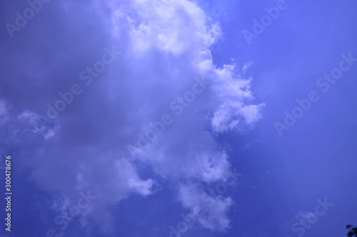 Background, sky blue with soft clouds