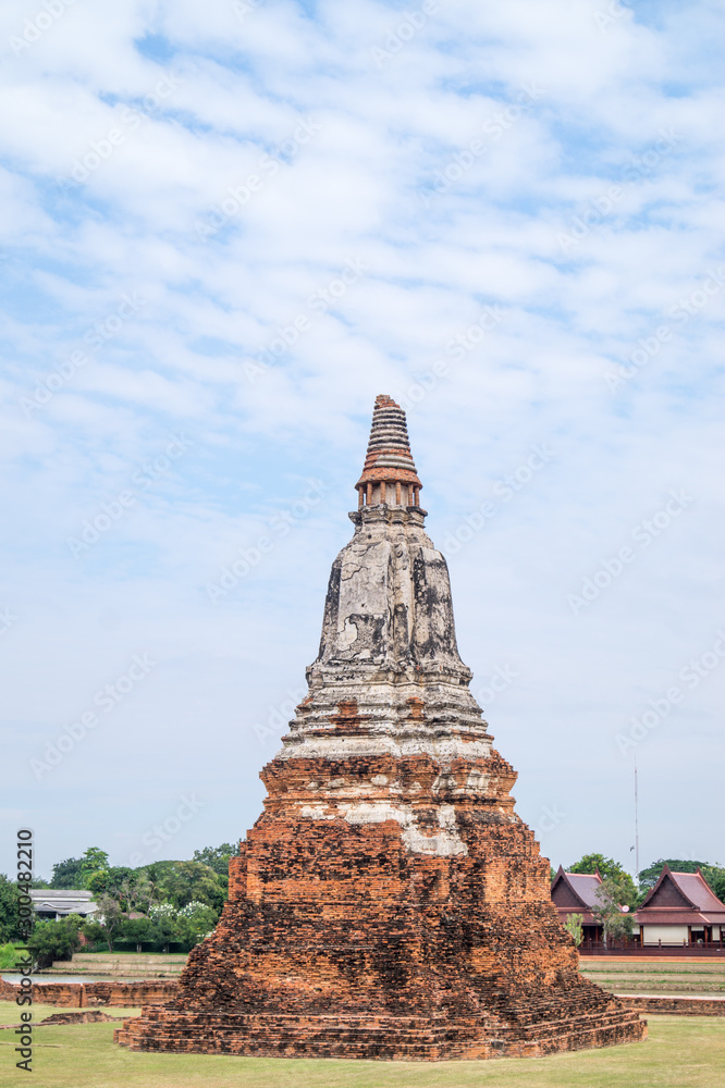 Fototapeta premium ancient pagoda in ayutthaya thailand
