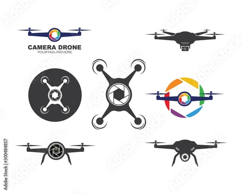 drone icon logo vector illustration design