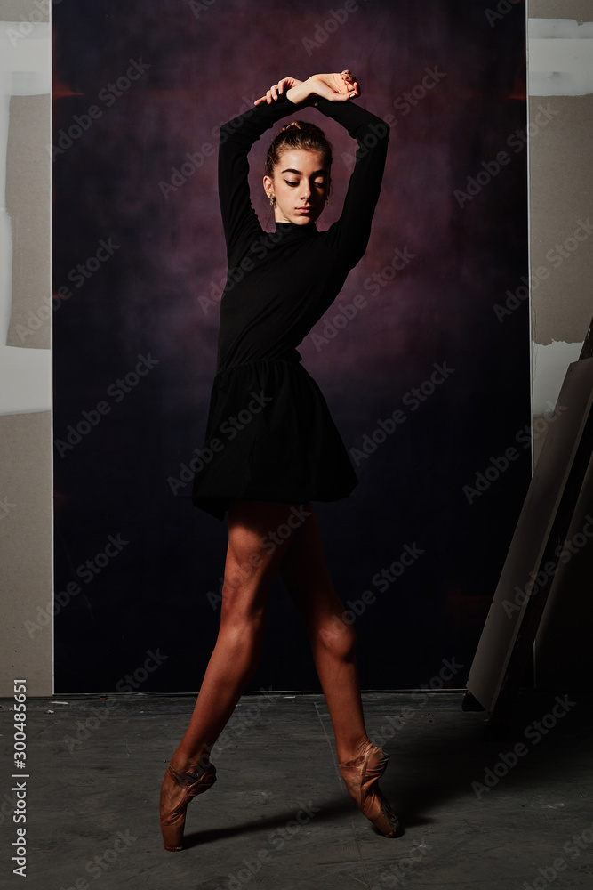 young female ballet dancer at the studio