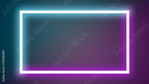 Glowing neon banner for entertainment modern advertisement