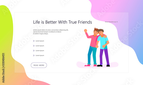 Landing page true friends