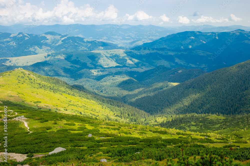 Amaizing Landscape from the Top of the Carpathian Mountains