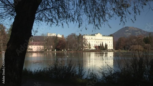 Leopoldskron castle in autumn, Salzburg in Austria photo