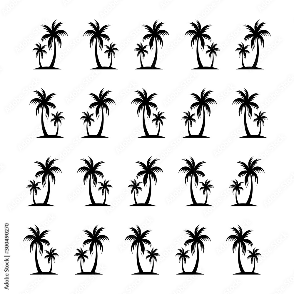 Palm tree pattern for textile fabric or wallpaper background