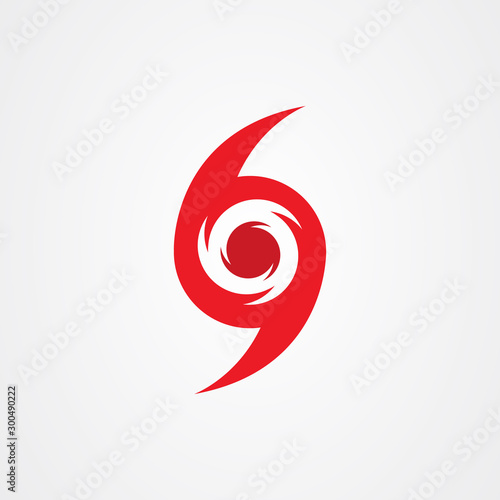 Hurricane symbol, abstract hurricane icon.