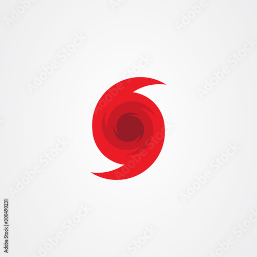 Hurricane symbol, abstract hurricane icon.
