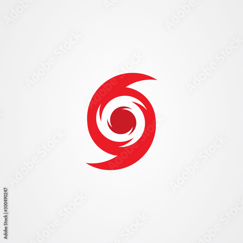 Hurricane symbol, abstract hurricane icon. photo
