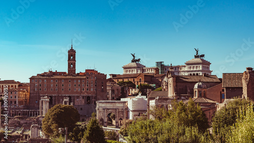 Overview on the roman forum in Rome