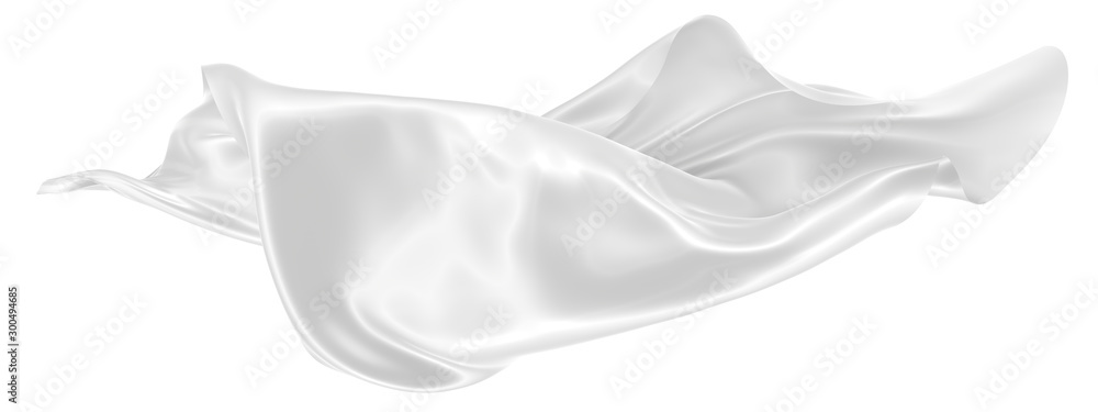 Abstract background of white wavy silk or satin. 3d rendering image. Abstract background of white wavy silk or satin. 3d rendering image.
