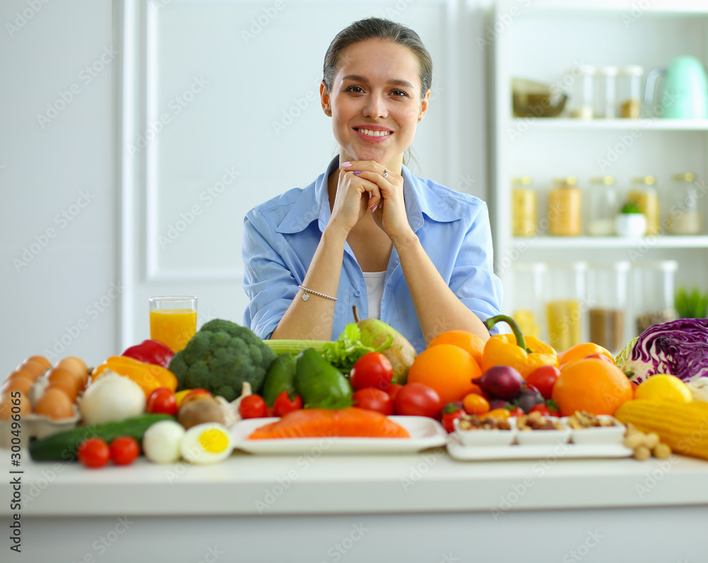 Sexy fashionable woman on the bed