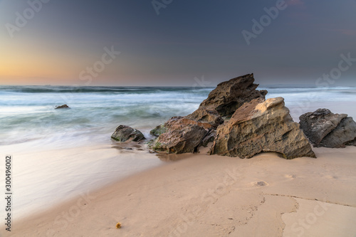 Clear Skies Beach Sunrise Seascape © Merrillie