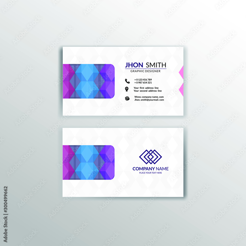 Obraz Creative and professional business card design. vector illustration