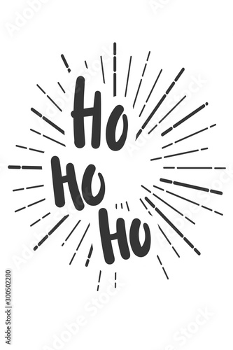 Christmas wishes lettering in doodle style jolly vector
