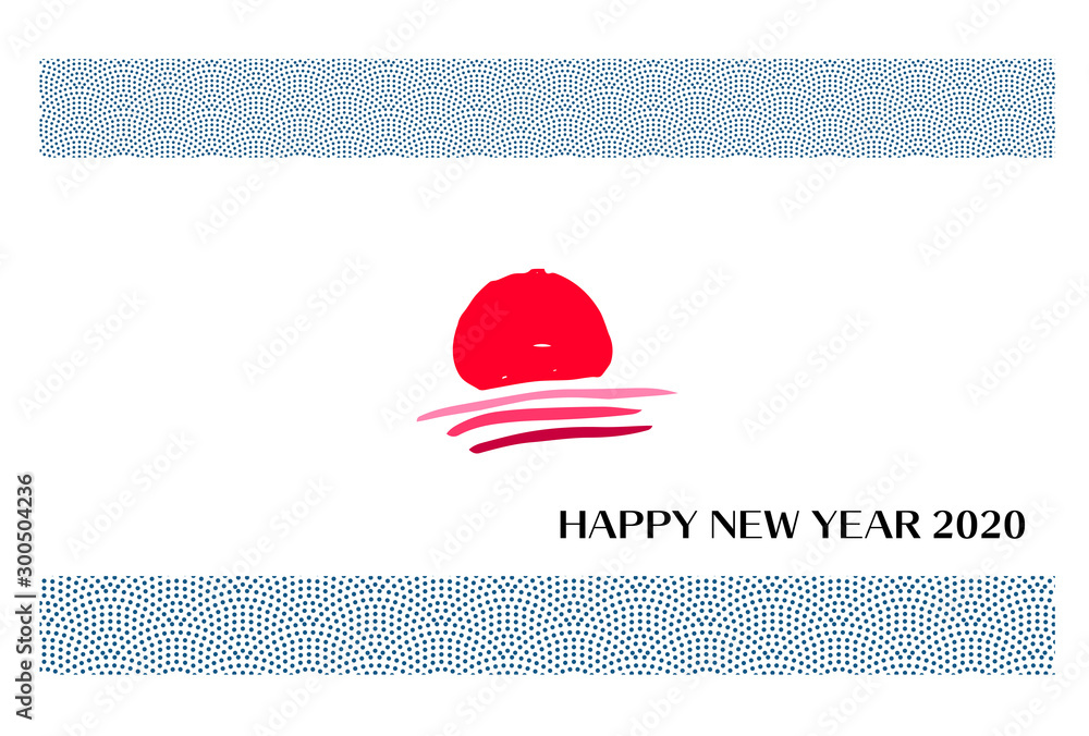 Vettoriale Stock 年賀状 年賀状 年賀はがき シンプル はがきテンプレート Adobe Stock