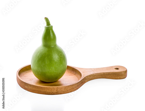 Calabash, Bottle Gourd fruit isolated on white background photo